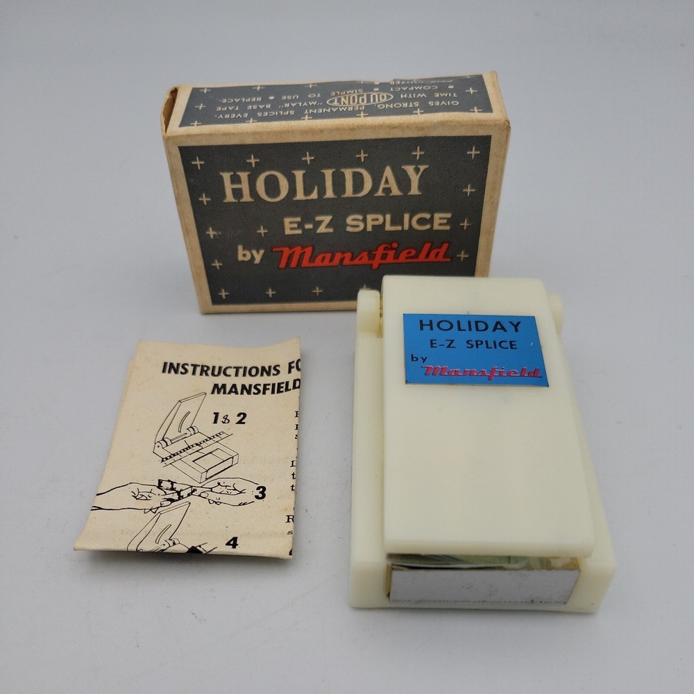 Vintage Holiday E-Z Splice by Mansfield 8mm Film Splicer with Original Box USA